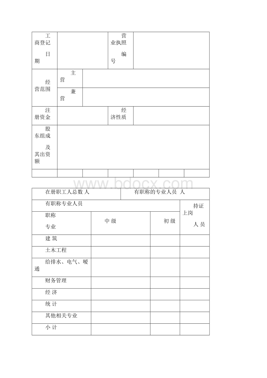 荆州市物业管理企业三级资质申报表.docx_第2页