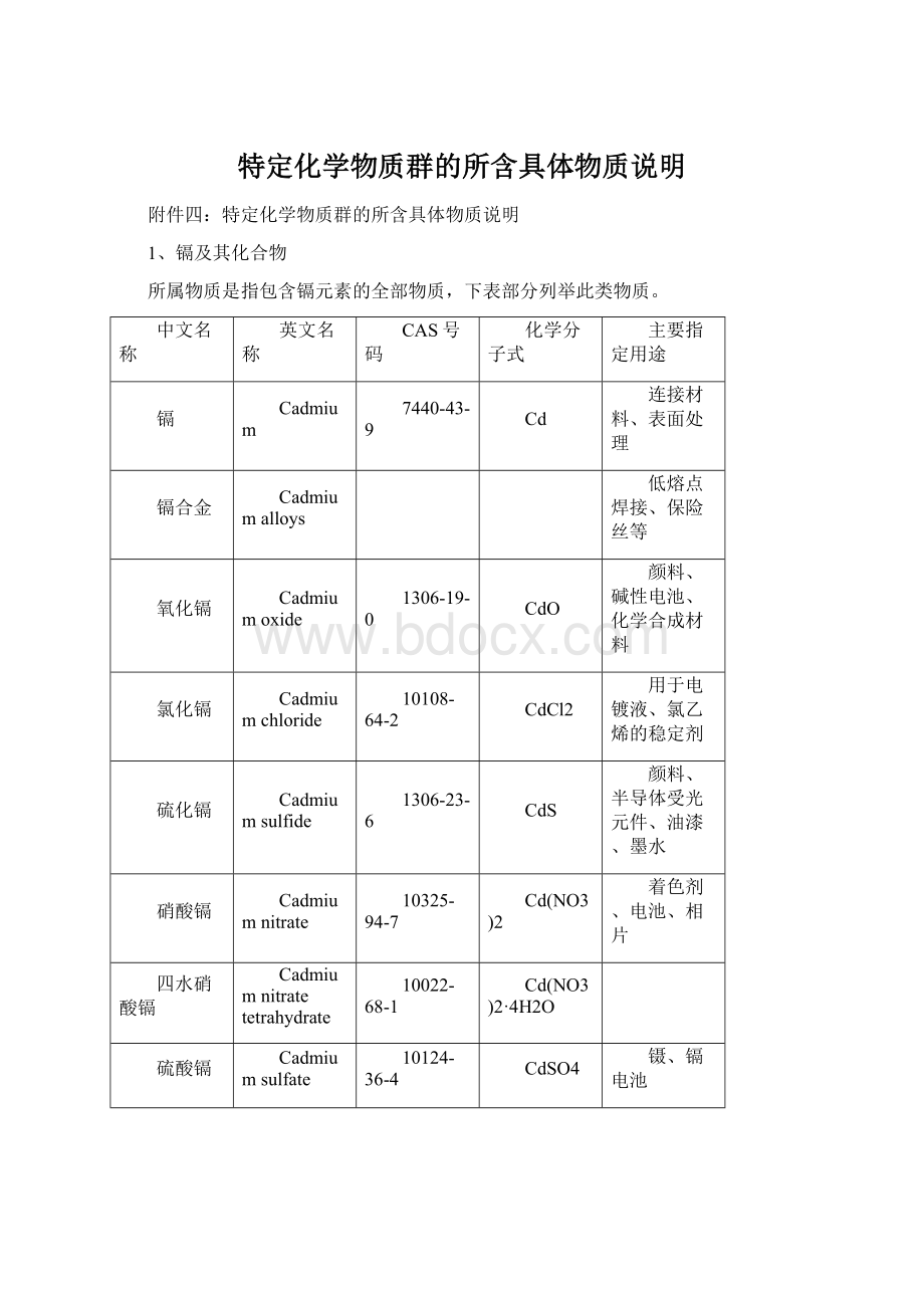 特定化学物质群的所含具体物质说明.docx