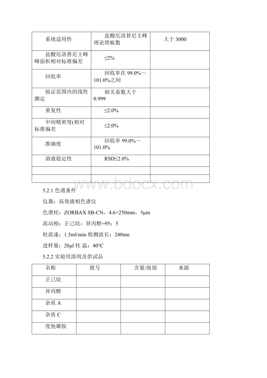 度他雄胺含量检测方法验证方案精Word格式.docx_第2页