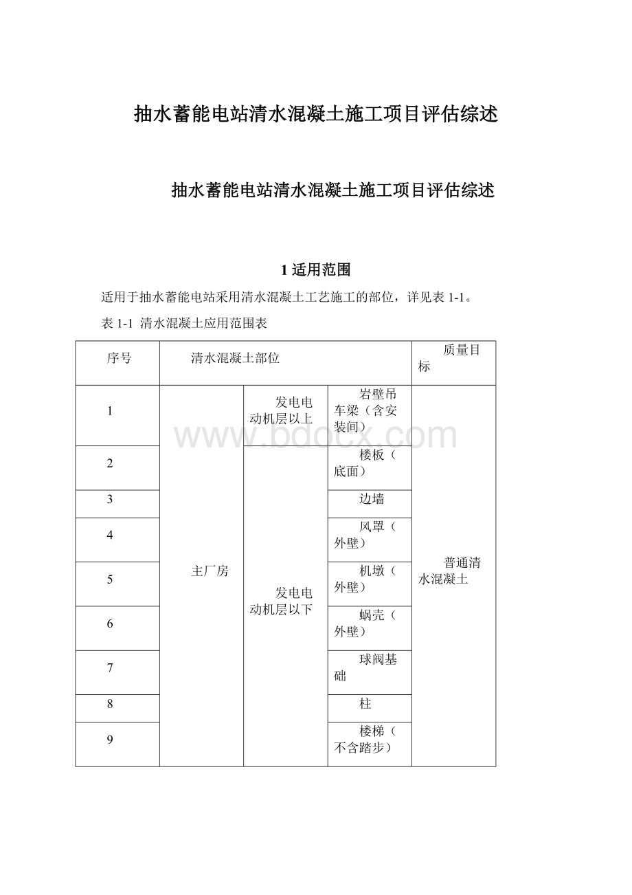 抽水蓄能电站清水混凝土施工项目评估综述.docx_第1页