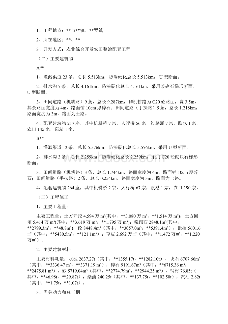 农业综合开发农田整治配套工程施工组织设计文档格式.docx_第2页