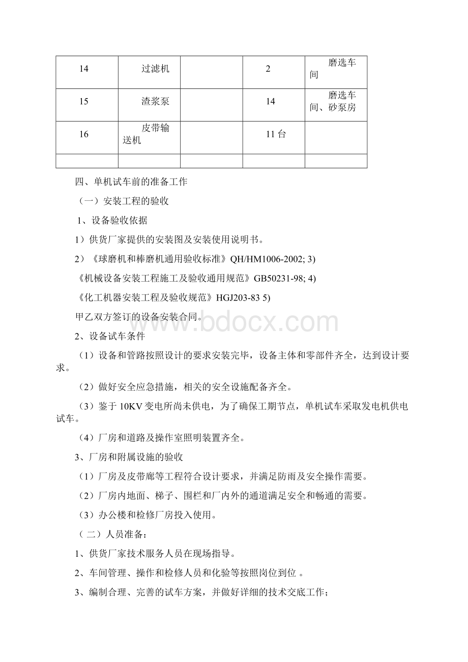 选矿单机试车方案.docx_第3页