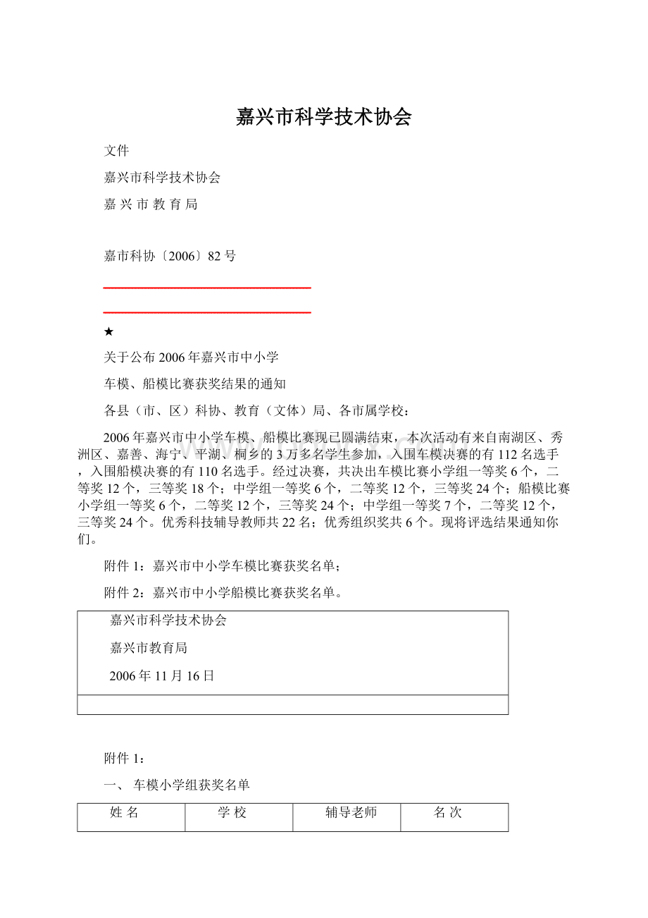 嘉兴市科学技术协会.docx