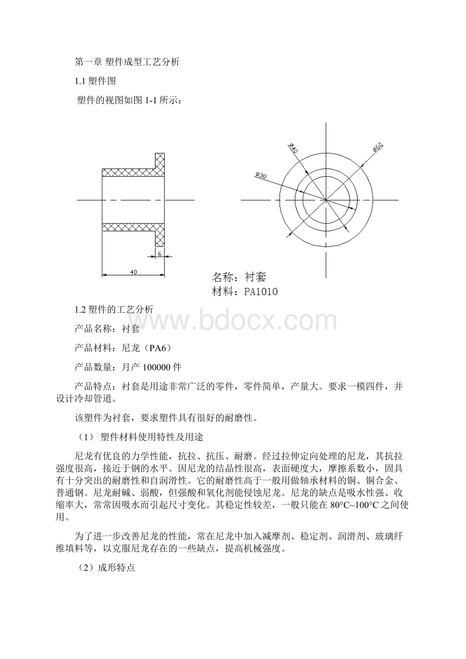 衬套模具设计注射模PA1010课程设计毕业设计.docx_第2页