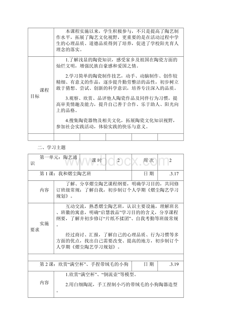 小学《陶艺》校本课程纲要.docx_第2页