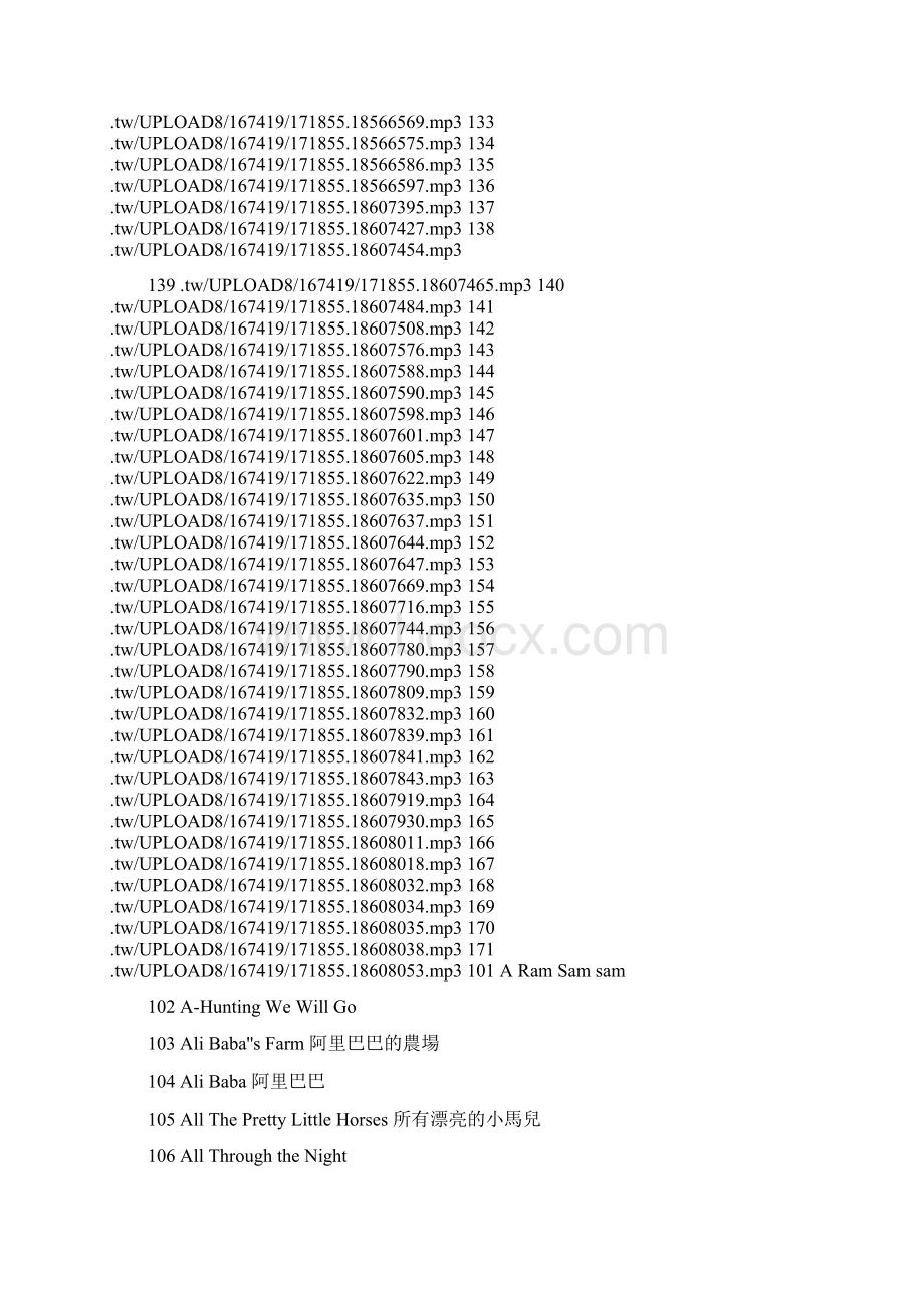 最新英语儿歌下载word范文模板 18页文档格式.docx_第2页