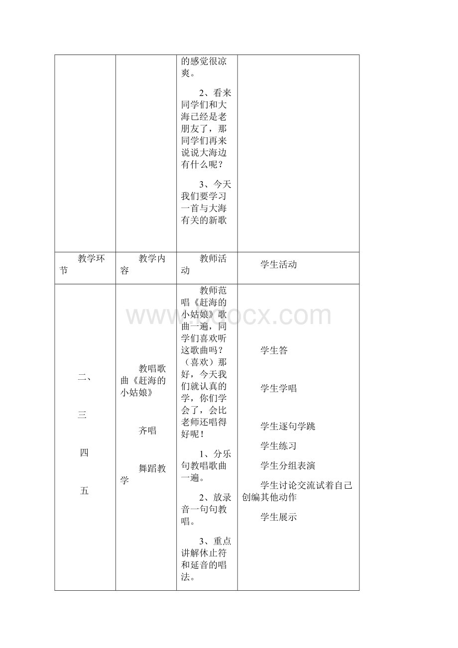 宝坻区四年级上册音乐教案Word格式文档下载.docx_第2页