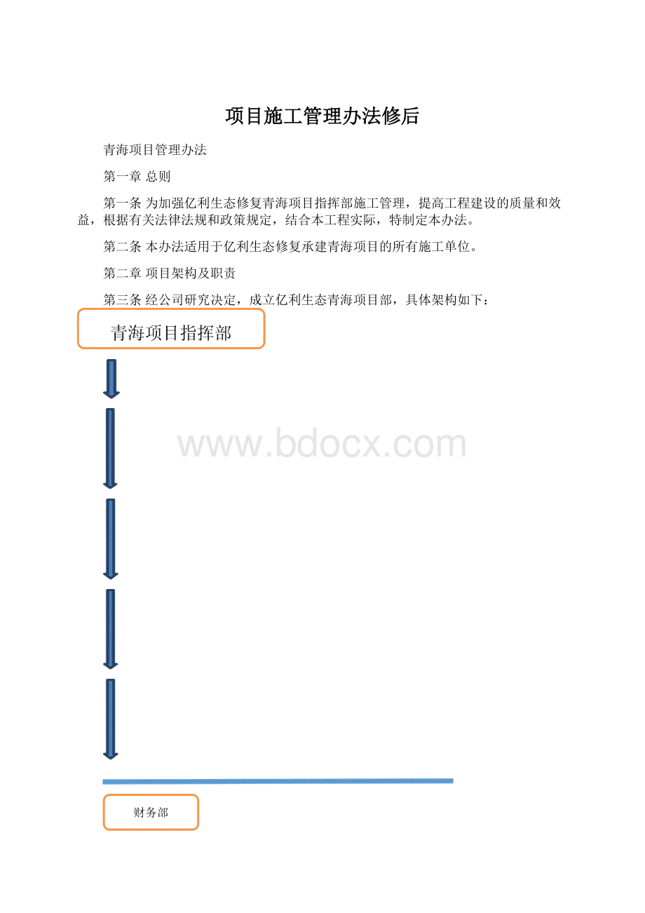 项目施工管理办法修后.docx_第1页