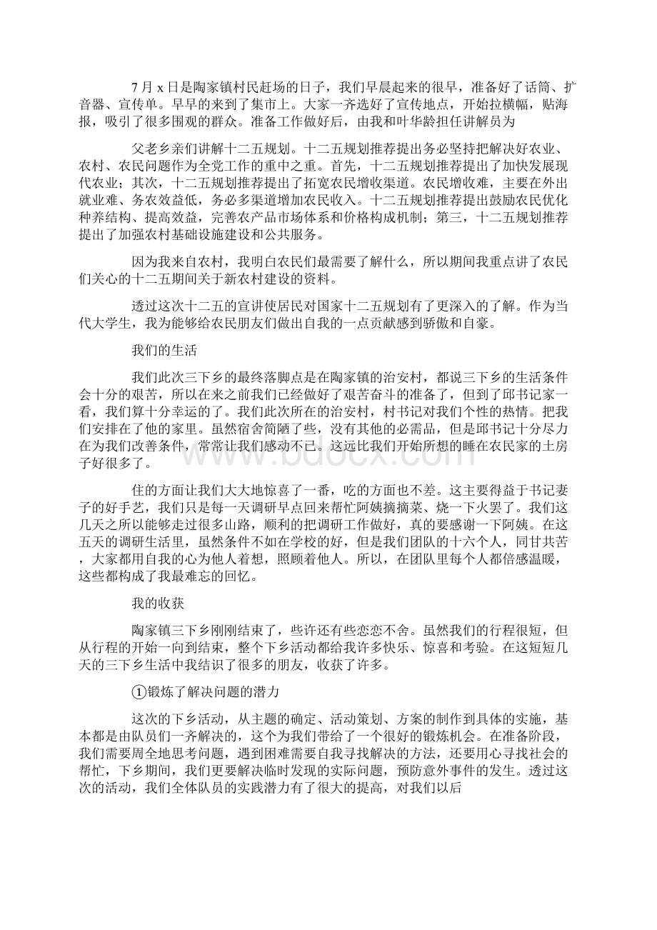 三下乡个人总结10篇.docx_第2页