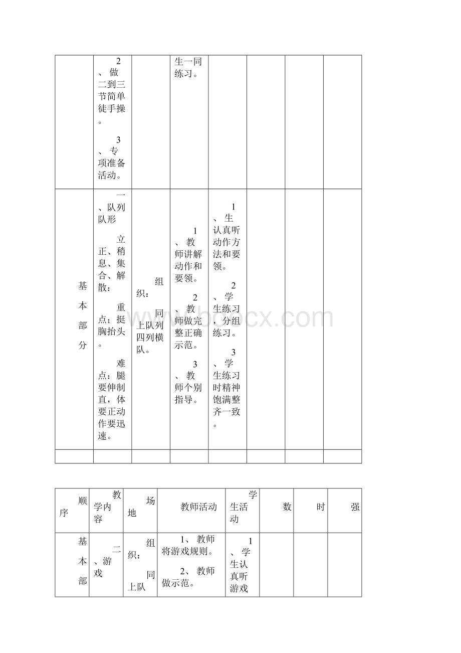 小学一年级体育最新教案.docx_第2页