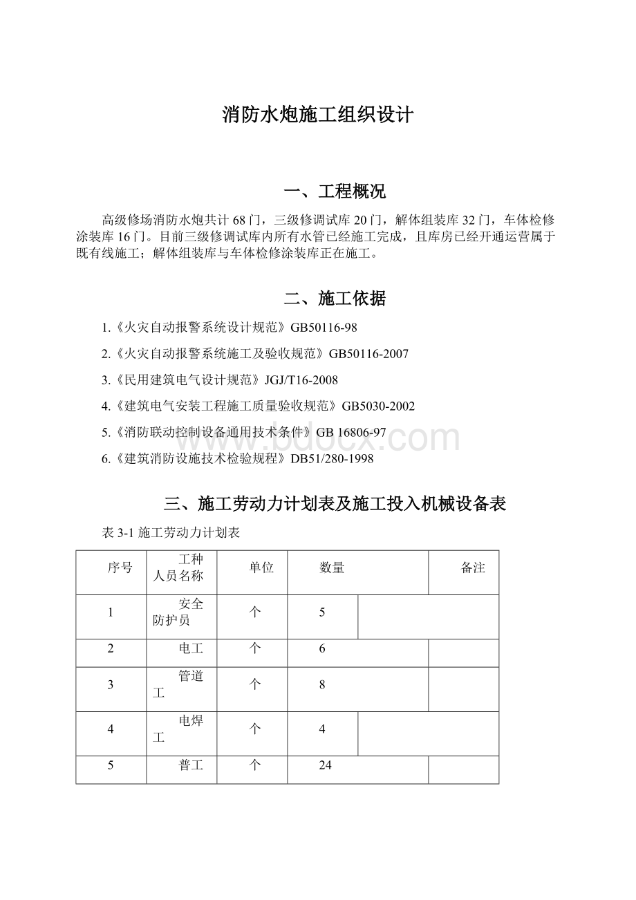 消防水炮施工组织设计.docx