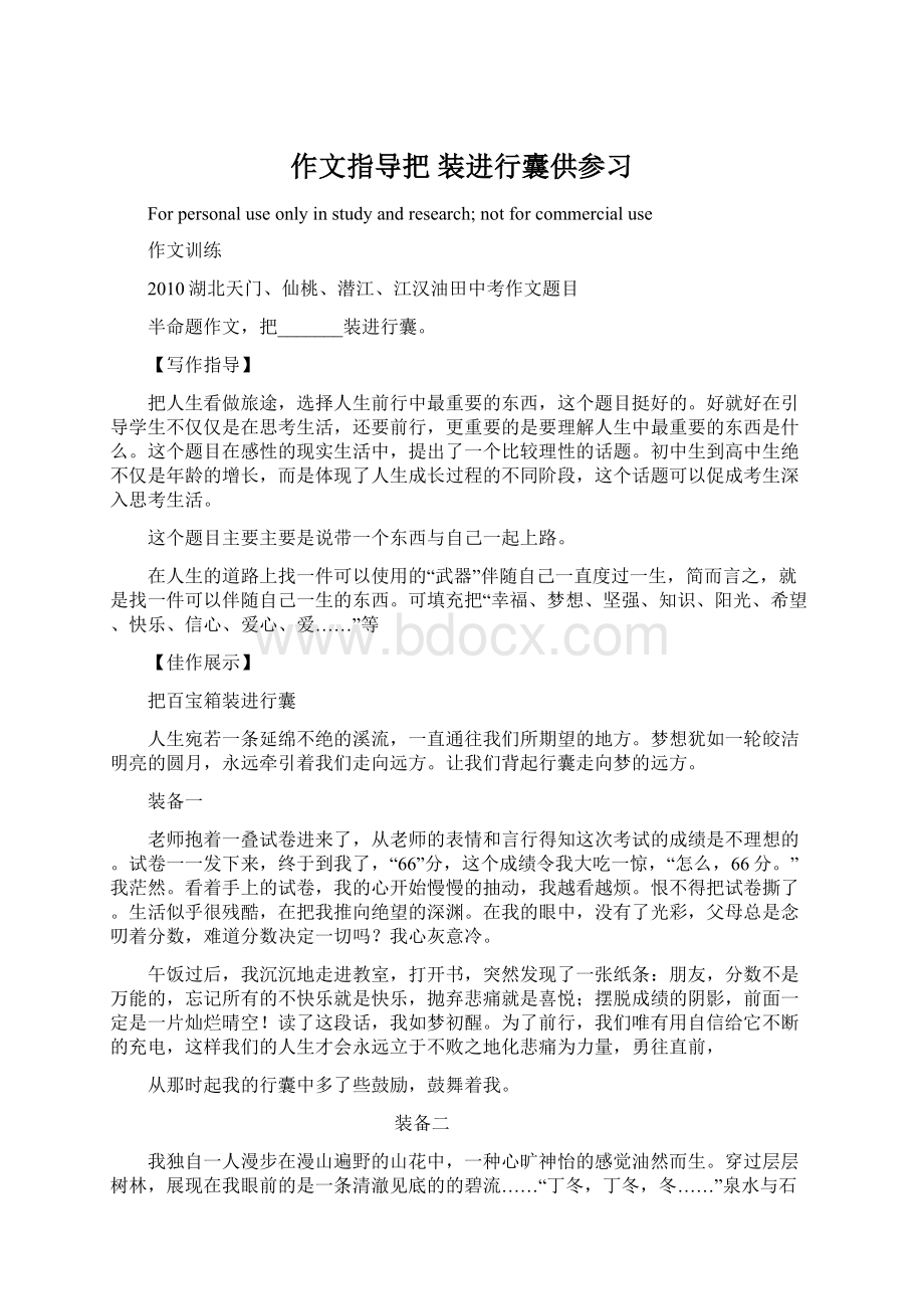 作文指导把 装进行囊供参习.docx