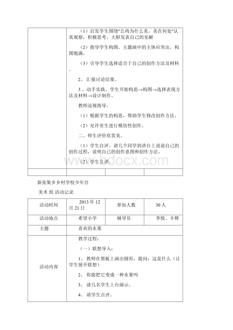 美术少年宫活动记录表.docx_第3页