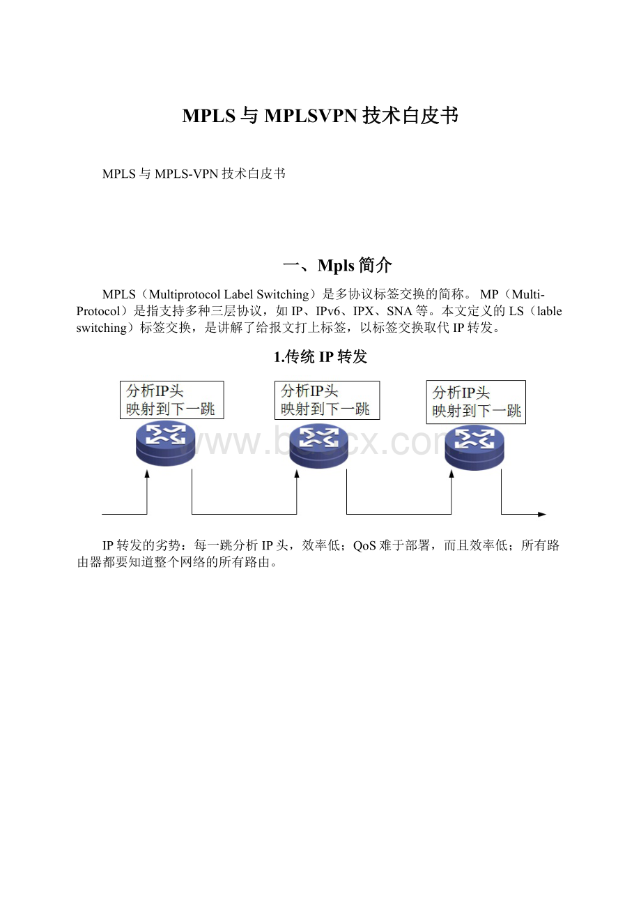 MPLS与MPLSVPN技术白皮书Word文档下载推荐.docx_第1页