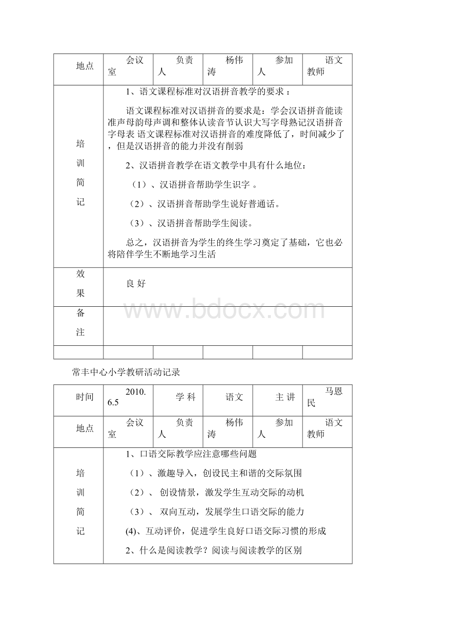 常丰中心小学教研活动记录.docx_第3页