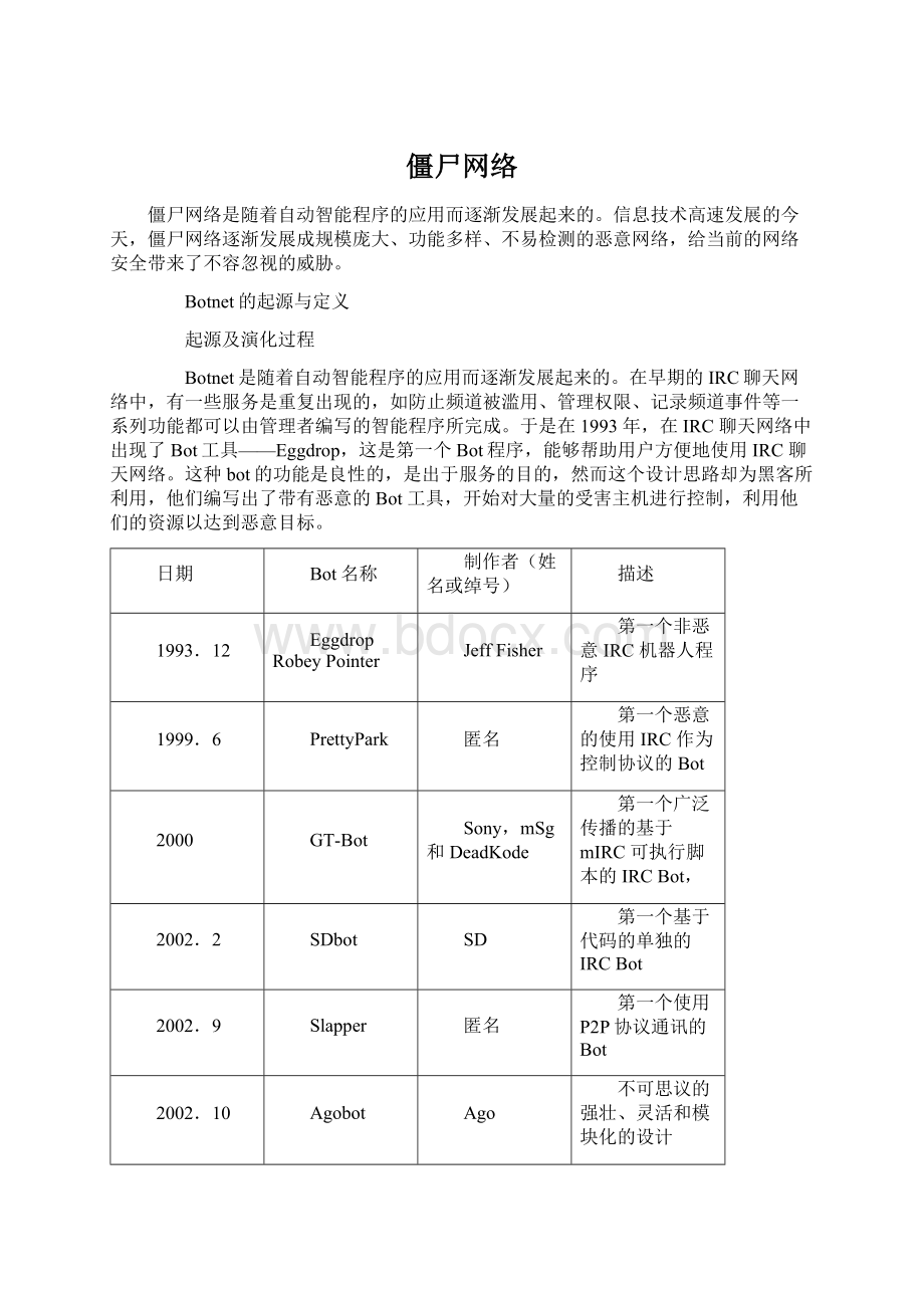 僵尸网络Word格式文档下载.docx