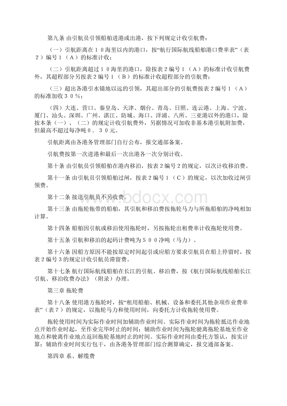 中华人民共和国交通部港口收费规则外贸部分修正.docx_第3页