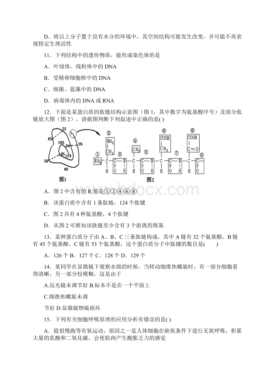 浙江省乐清国际外国语学校学年高一下学期期末考试生物试题 Word版含答案.docx_第3页