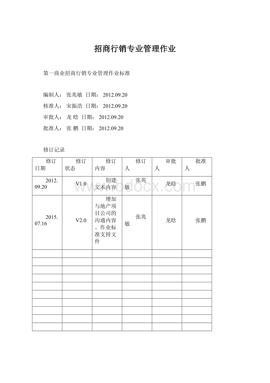 招商行销专业管理作业文档格式.docx_第1页