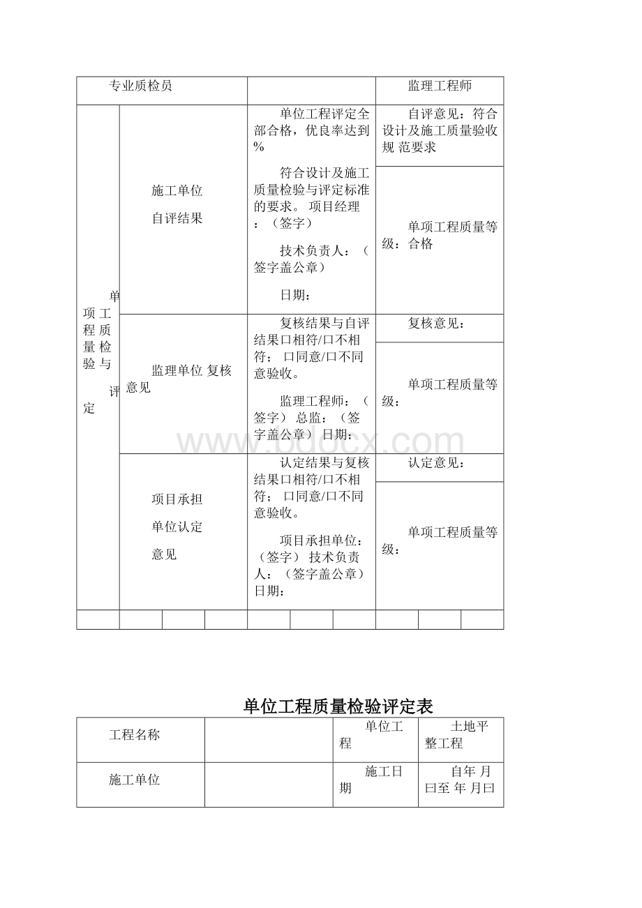 《土地整治工程质量检验与评定规程》TDT1041评定表.docx_第2页