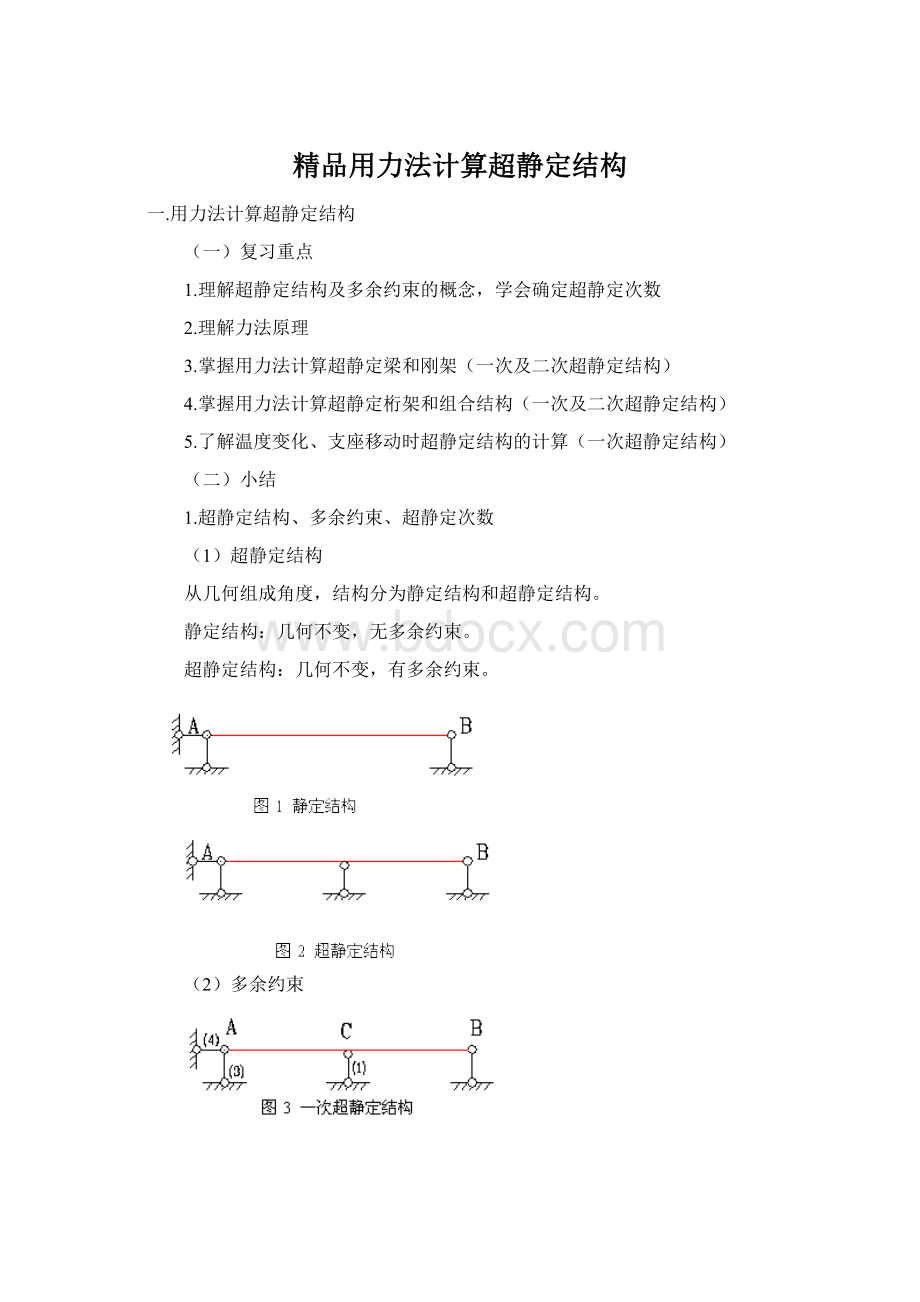 精品用力法计算超静定结构.docx_第1页