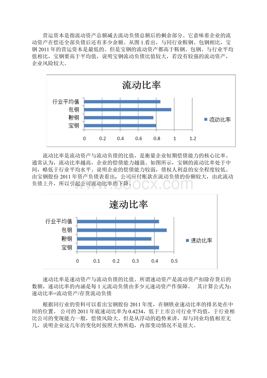 最新宝钢偿债能力分析Word文档下载推荐.docx_第3页