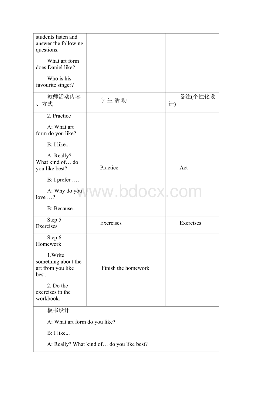 牛津译林版9A Unit5 Art world整单元教案表格型.docx_第3页