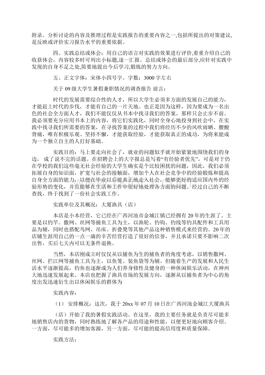 有关暑期实践报告模板集合六篇最新.docx_第3页