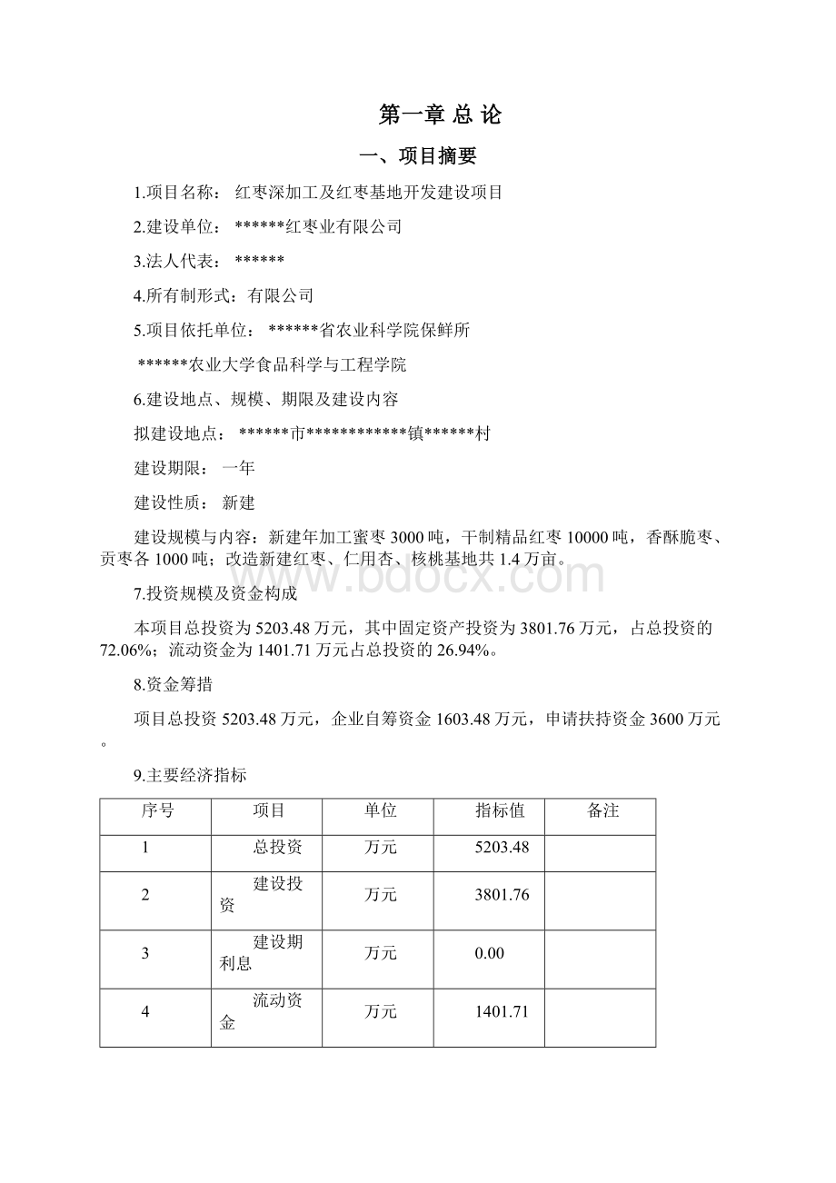 红枣深加工建设项目可行性研究报告.docx_第2页