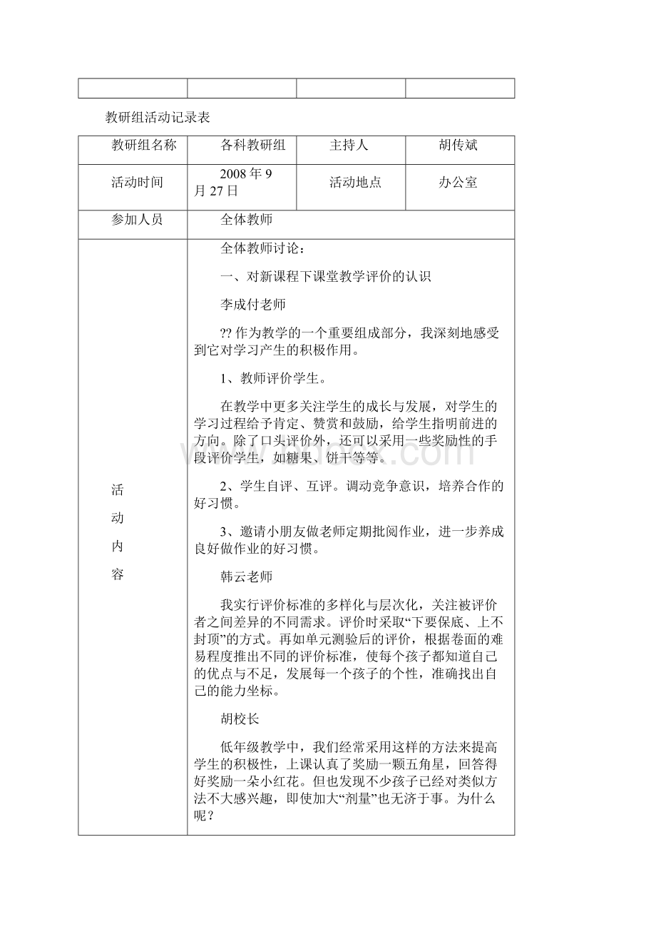 教研组活动记录表Word格式文档下载.docx_第2页