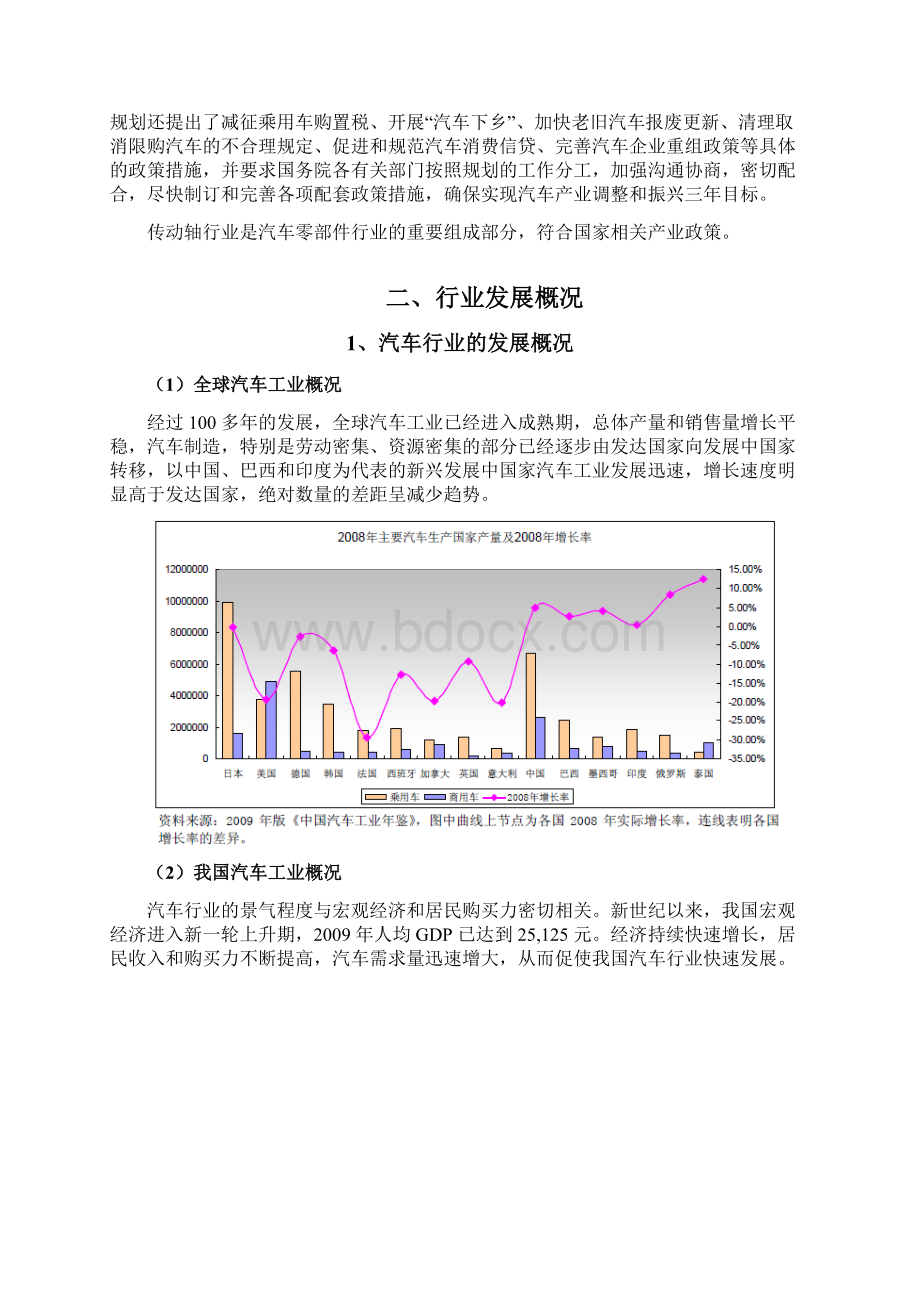 汽车零部件非等速传动轴行业分析报告Word文档下载推荐.docx_第2页