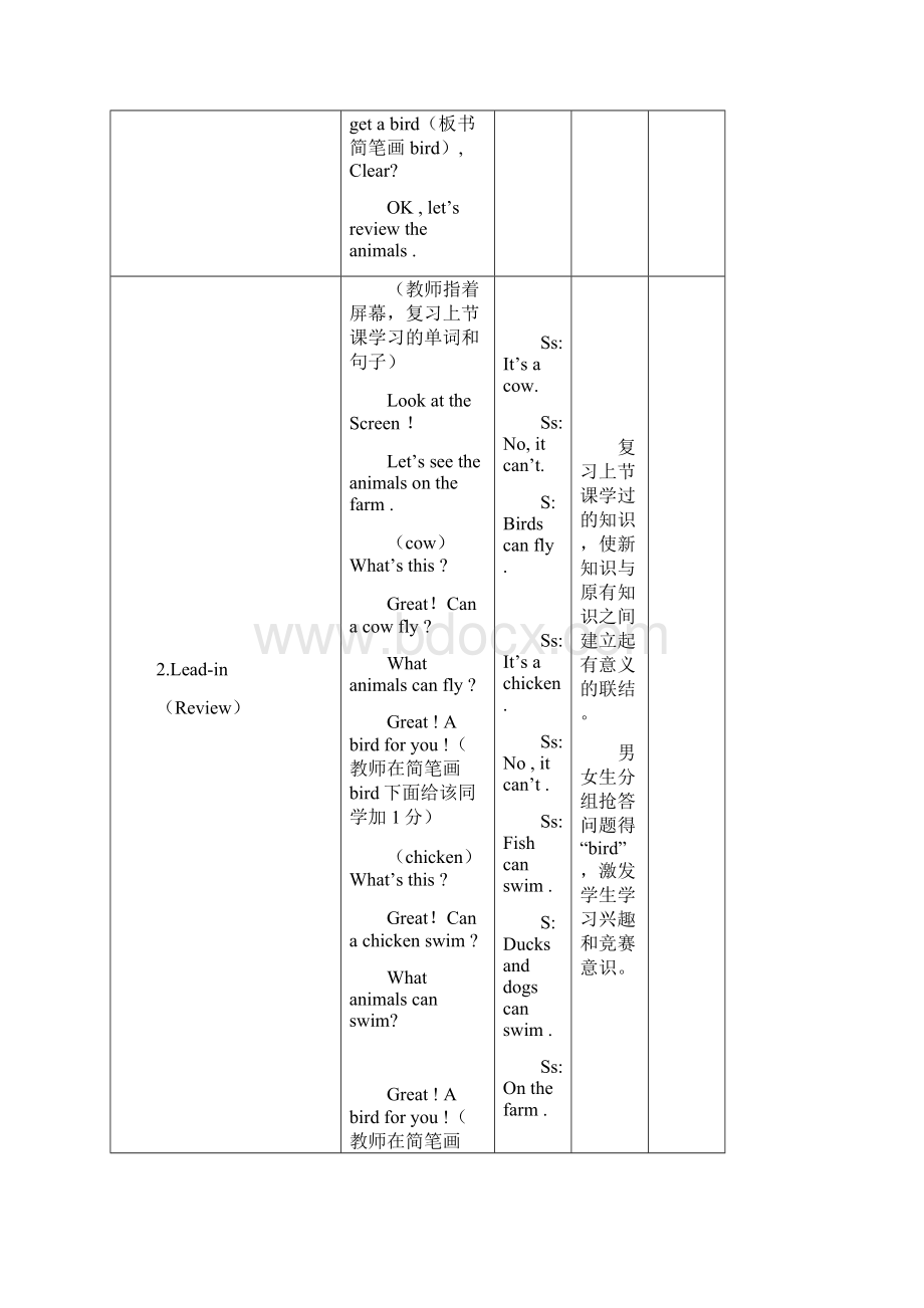 冀教版小学英语三年级下册Lesson 7 At the Zoo 教学设计.docx_第3页