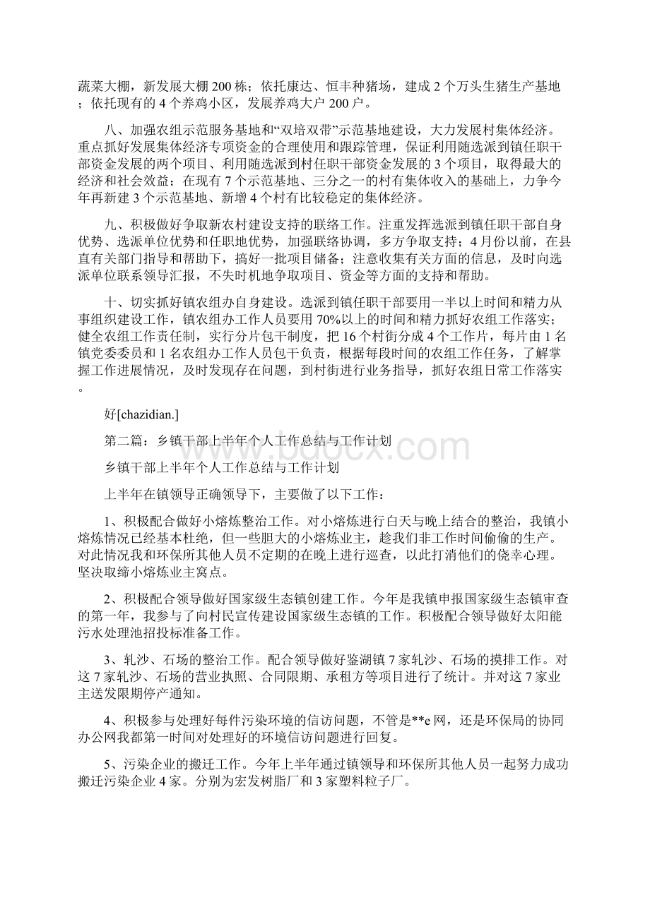 乡镇干部个人工作计划Word格式文档下载.docx_第2页