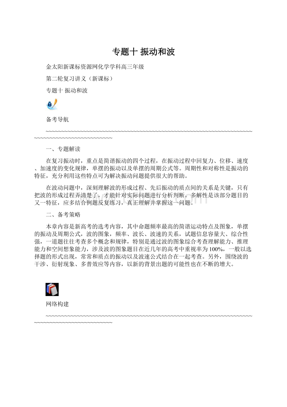 专题十 振动和波.docx_第1页