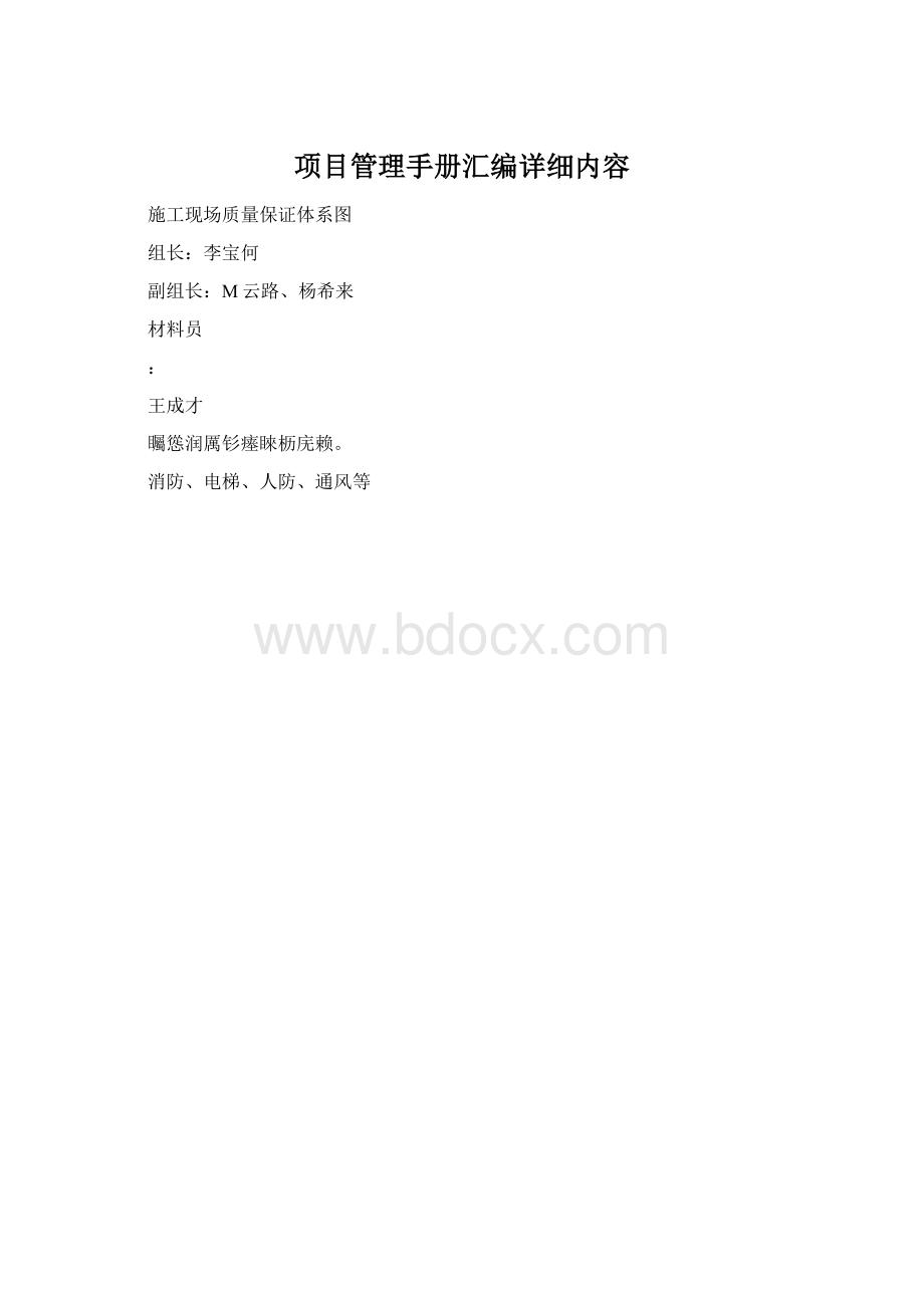 项目管理手册汇编详细内容Word文件下载.docx_第1页