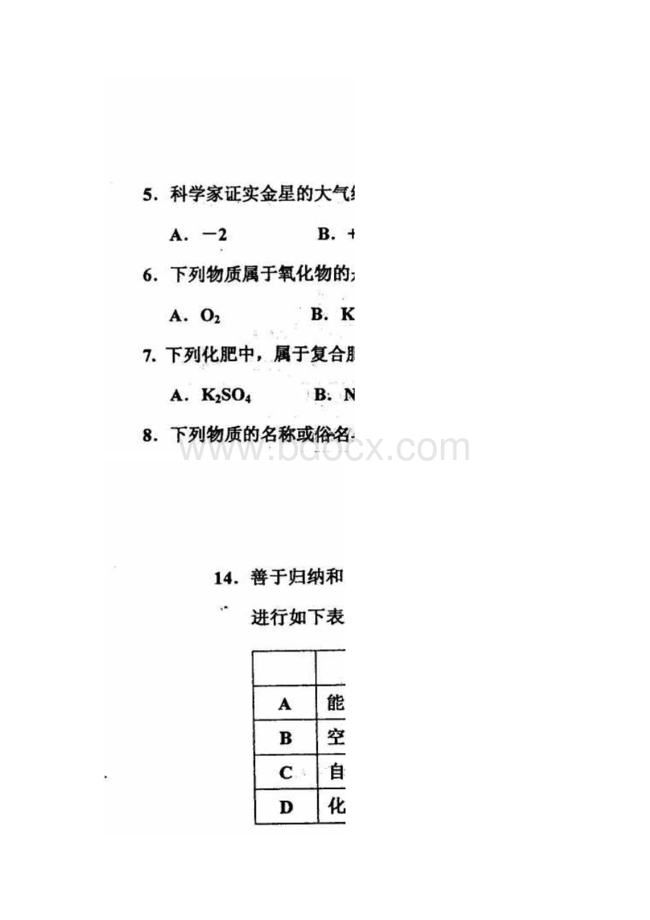 西藏中考化学试题扫描版附答案及评分标准Word格式文档下载.docx_第2页