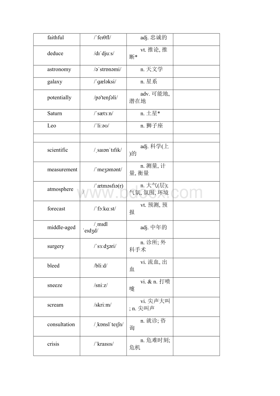 北师大版高中英语选择性必修二单词表.docx_第3页