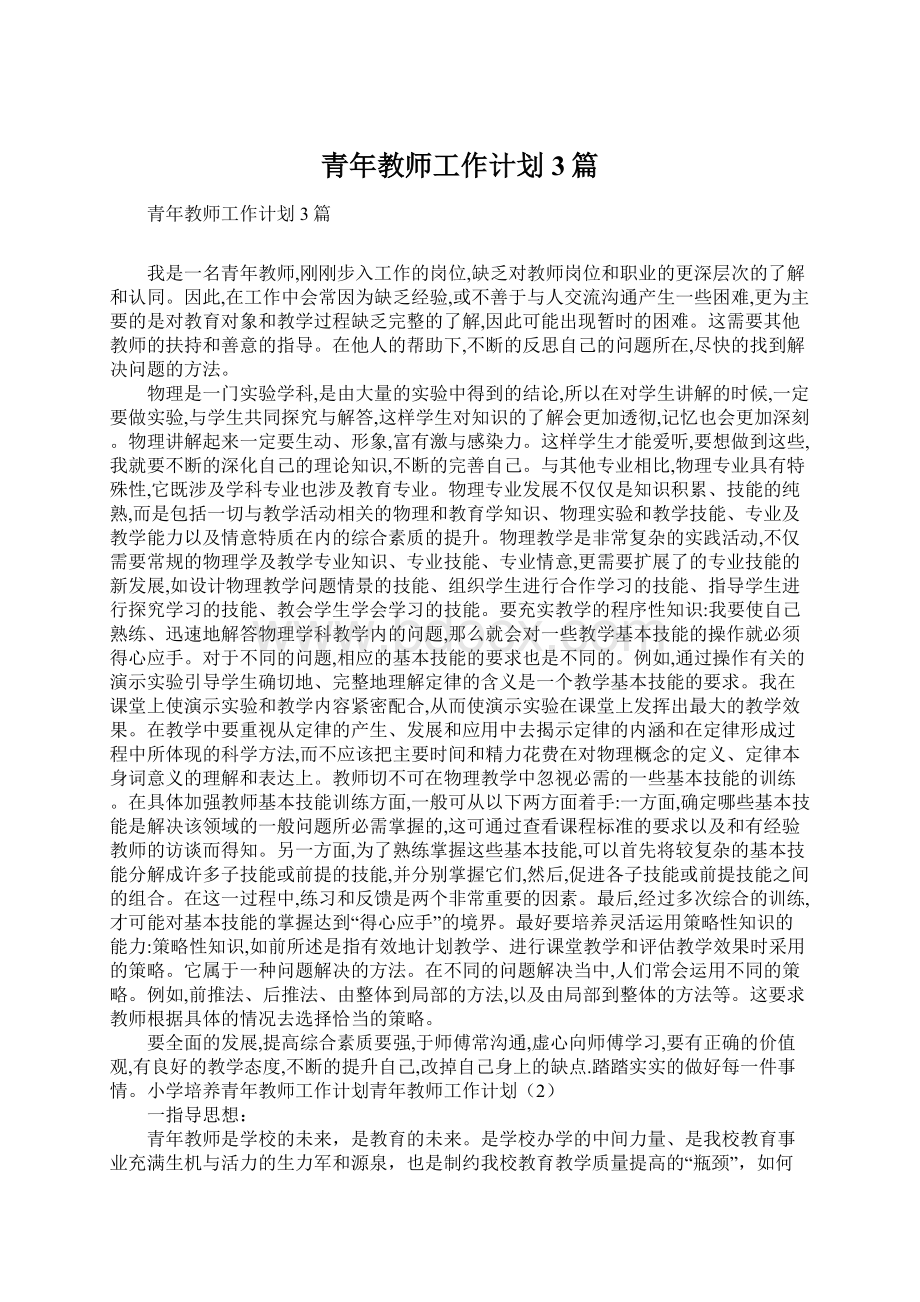 青年教师工作计划3篇.docx