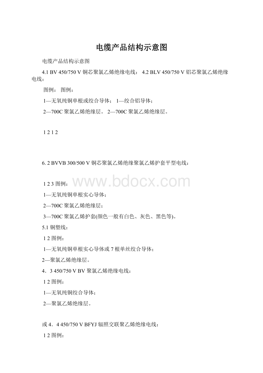 电缆产品结构示意图文档格式.docx