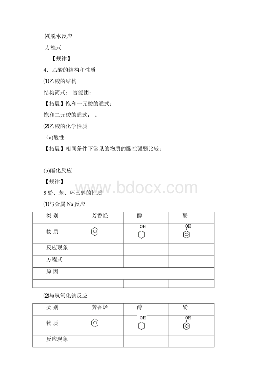 高考化学复习 醇羟基酚羟基与羧羟基的区别和联系教学案1.docx_第2页