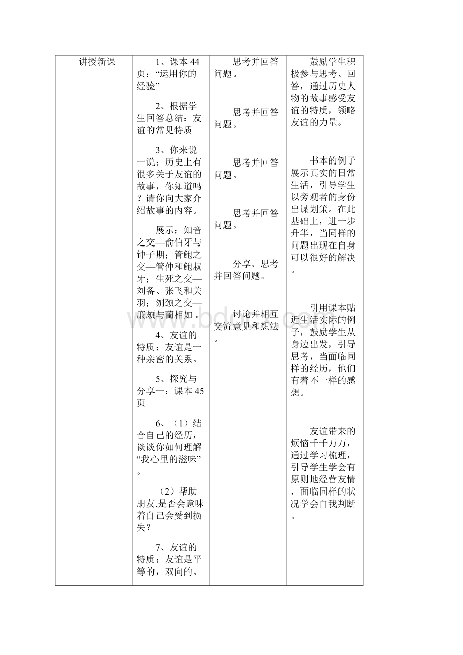 部编人教版七年级道德与法治上册42《深深浅浅话友谊》优质教学设计.docx_第2页