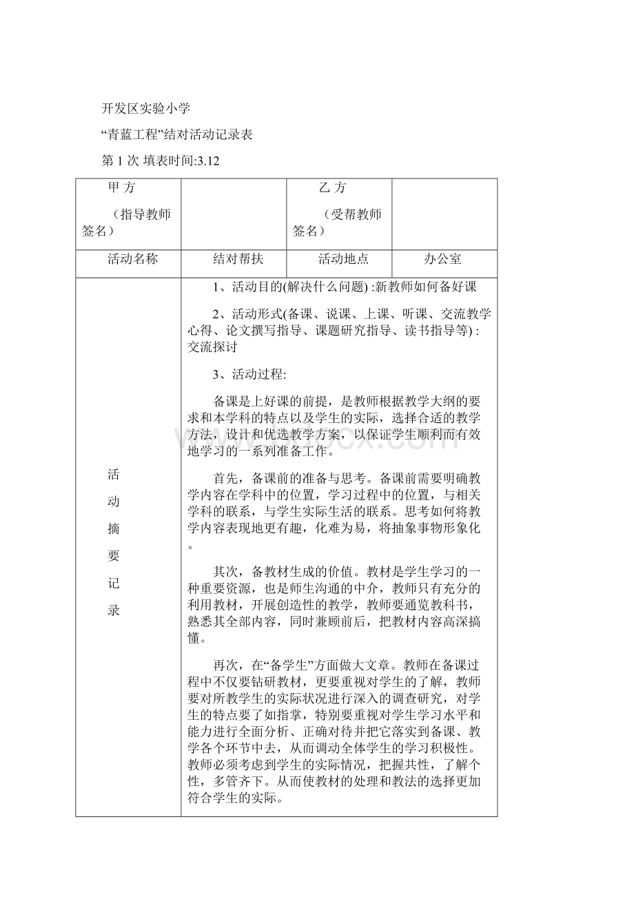 青蓝工程师徒结对记录文本.docx_第2页