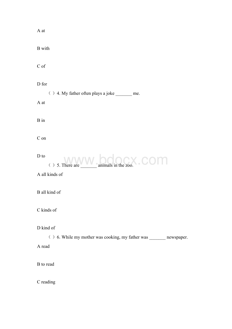 一年级上册英语单元测试题Unit3Animals人教新起点无答案 1文档格式.docx_第2页