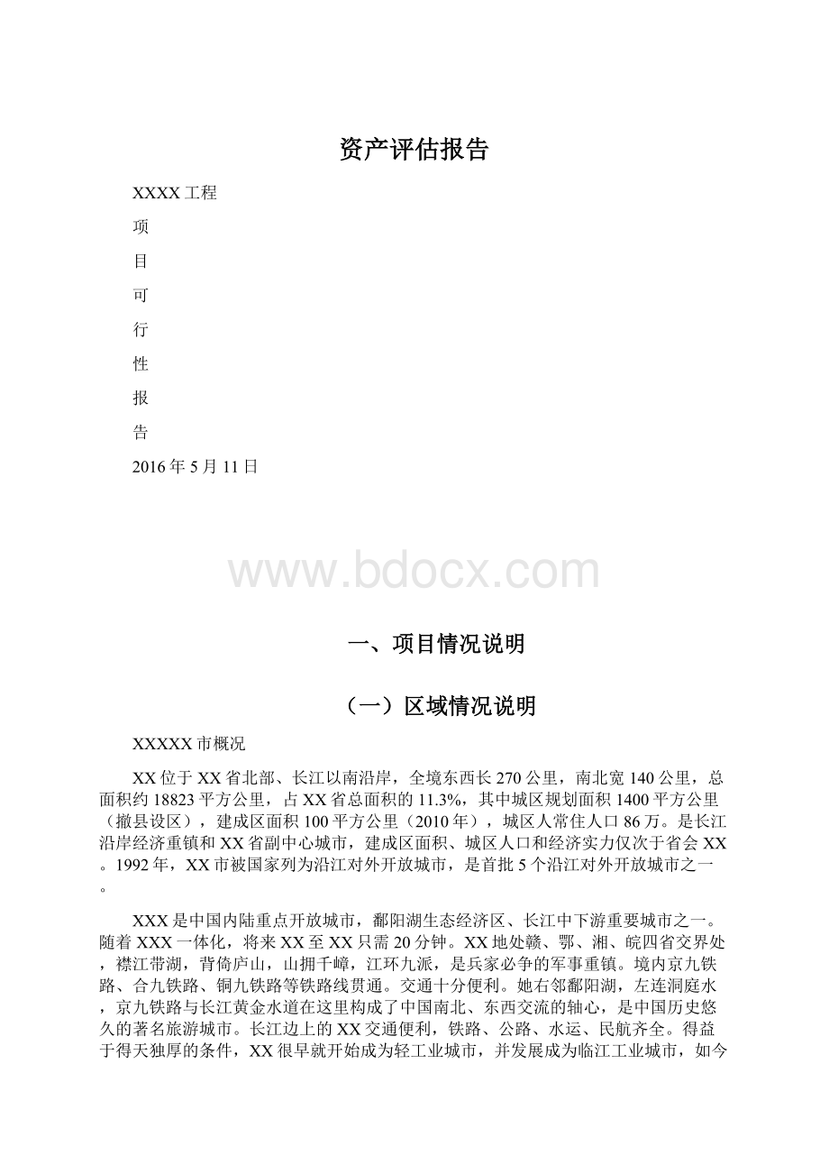 资产评估报告Word文档下载推荐.docx