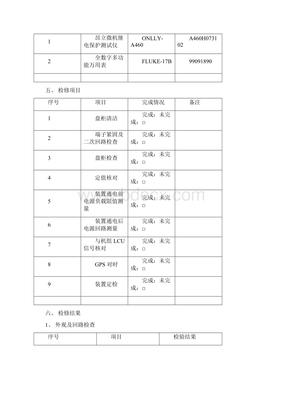 #7机组故障录波装置定检报告 2Word下载.docx_第2页