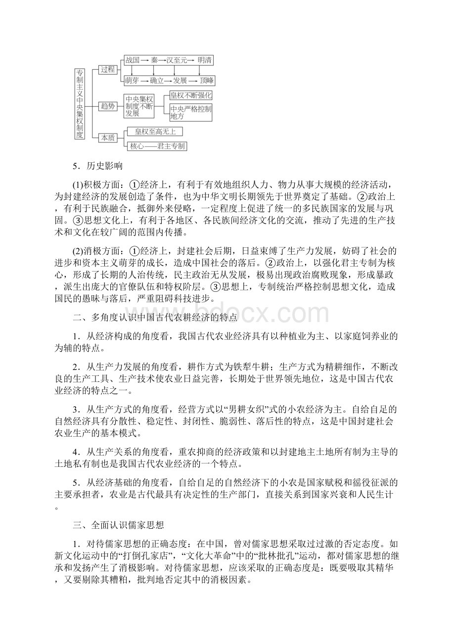 高考历史福建专用二轮复习测试第一部分 专题综合一专题1 农业文明时代的中国和世界.docx_第2页