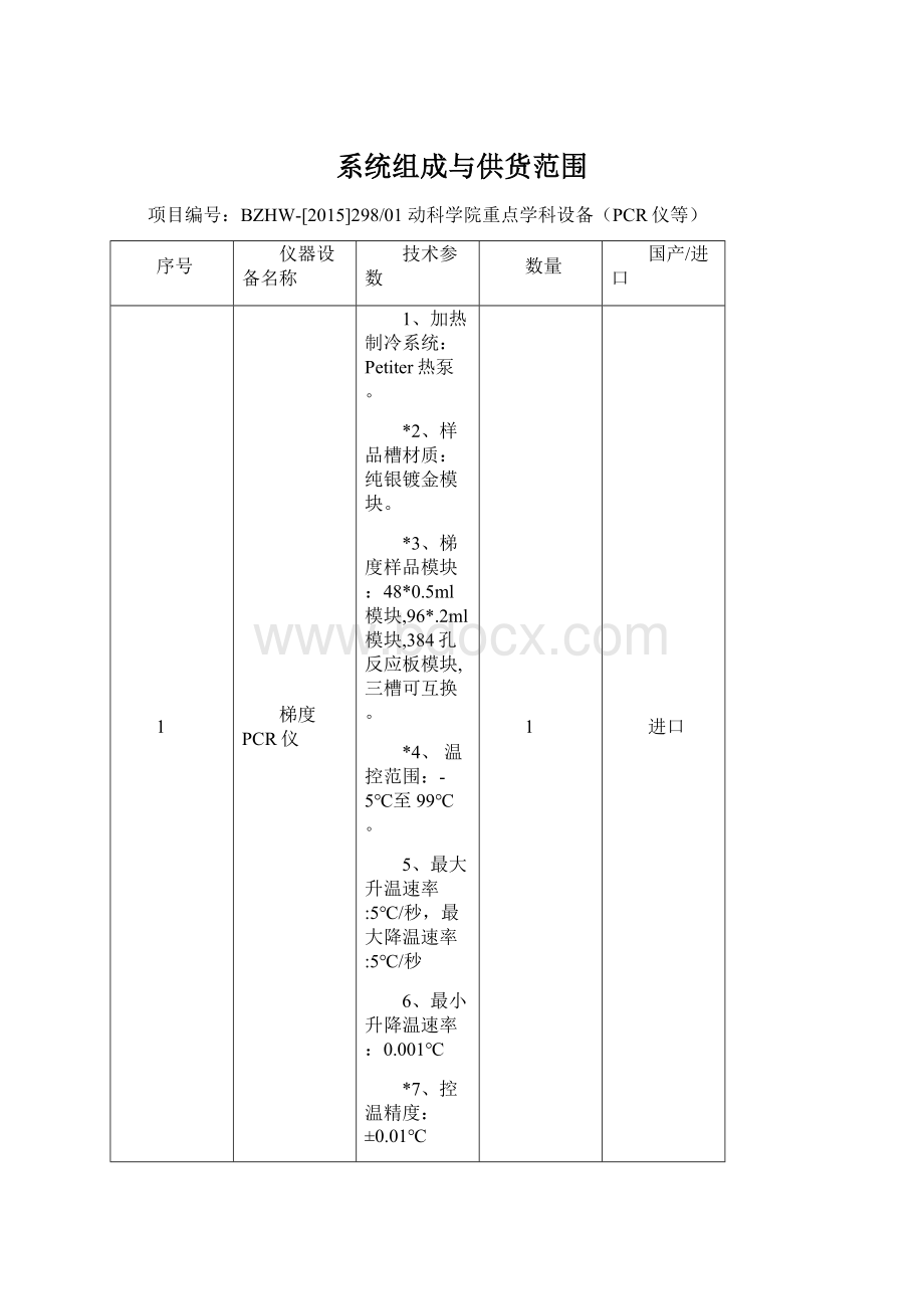 系统组成与供货范围Word格式文档下载.docx