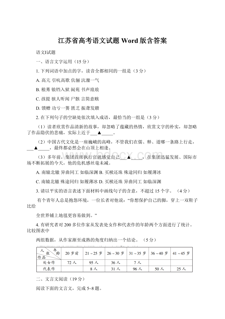 江苏省高考语文试题Word版含答案Word文档下载推荐.docx