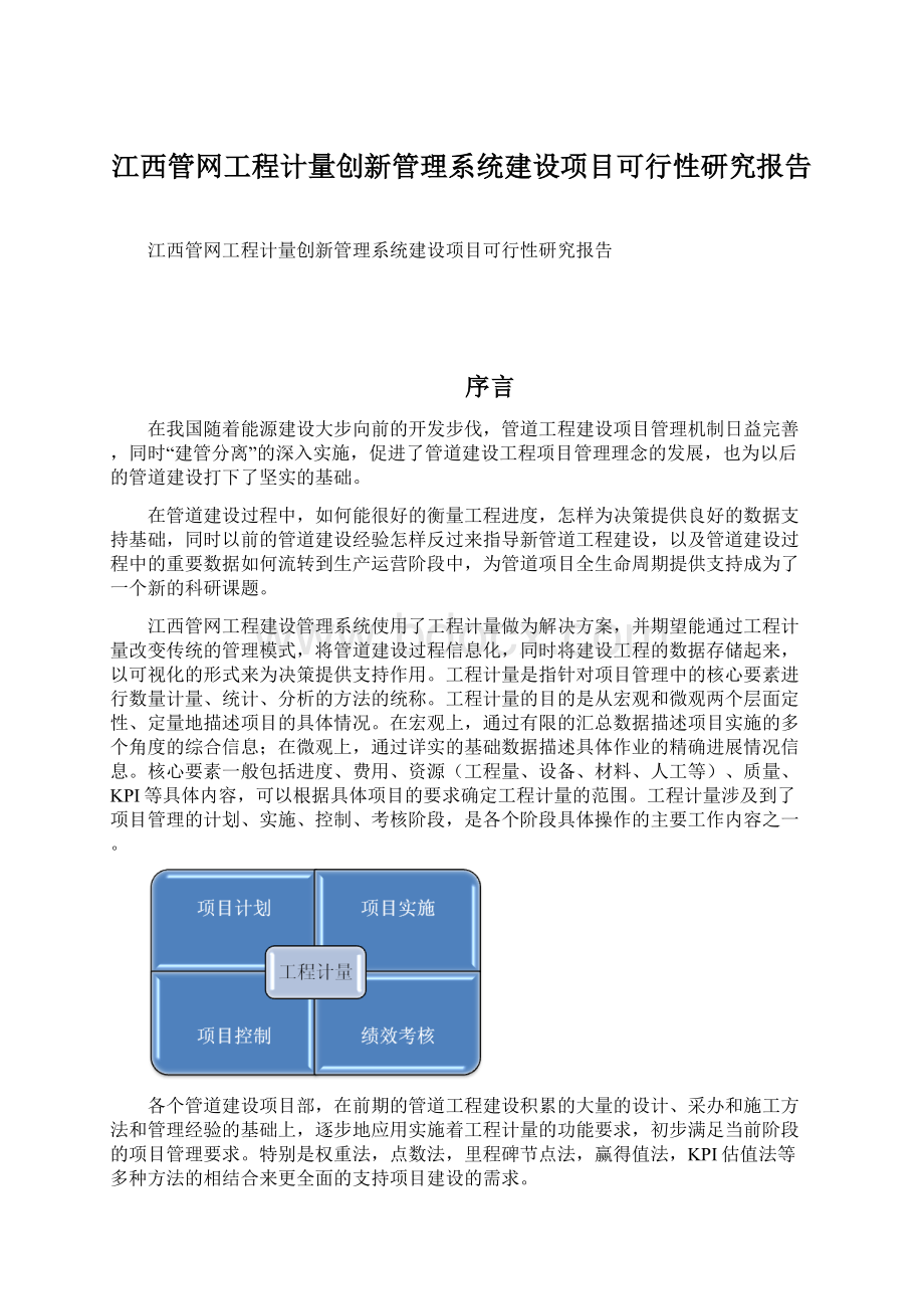 江西管网工程计量创新管理系统建设项目可行性研究报告.docx_第1页