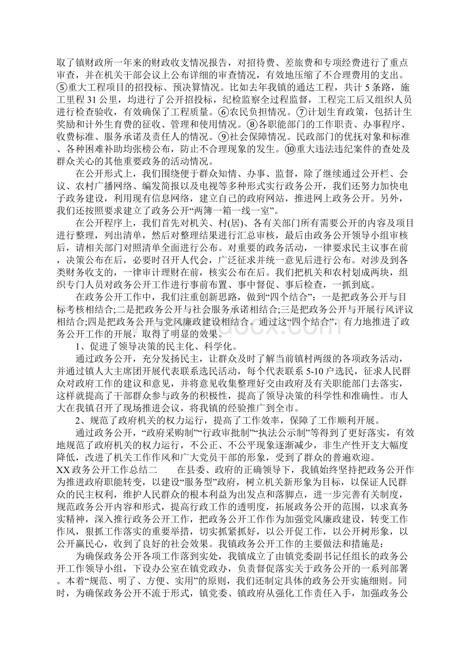 XX政务公开工作总结.docx_第2页